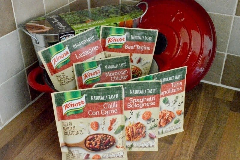 A box of food, with Knorr