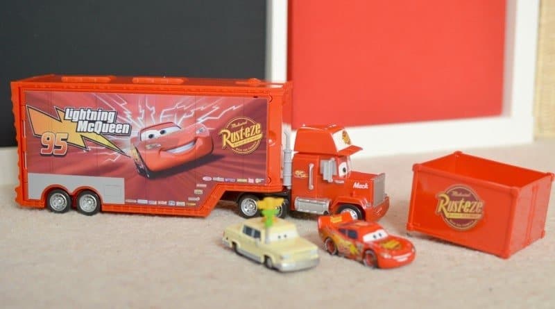 A close up of a toy truck