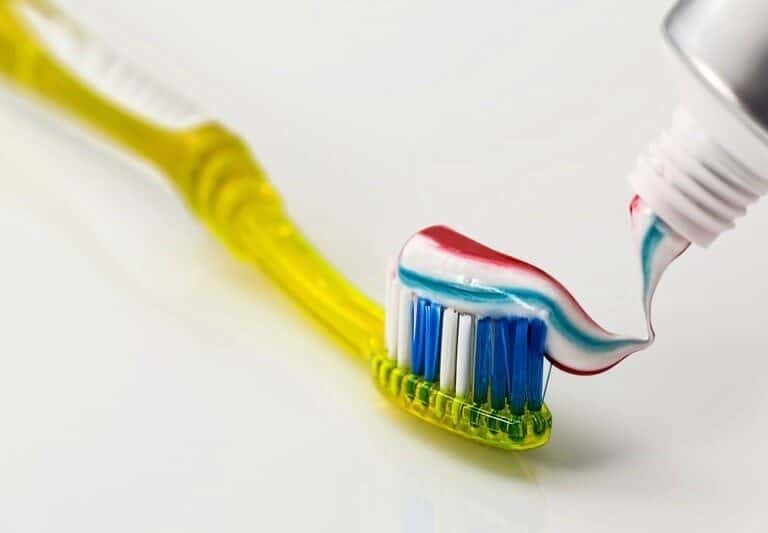 A blue toothbrush