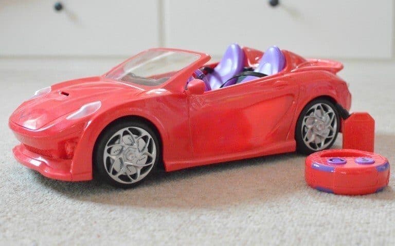 A close up of a toy car