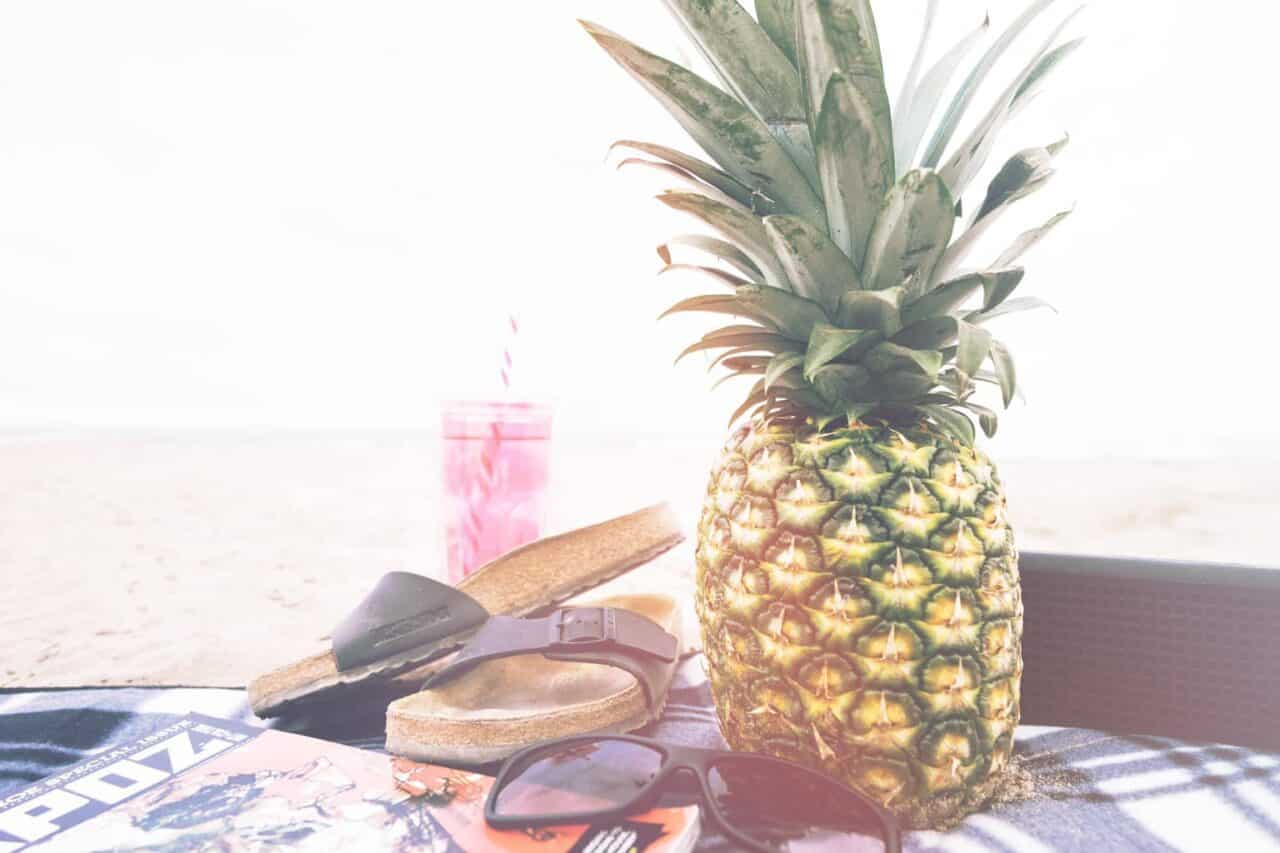 A pineapple sitting on a table