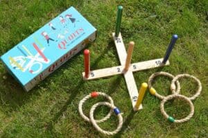 A sign on the grass