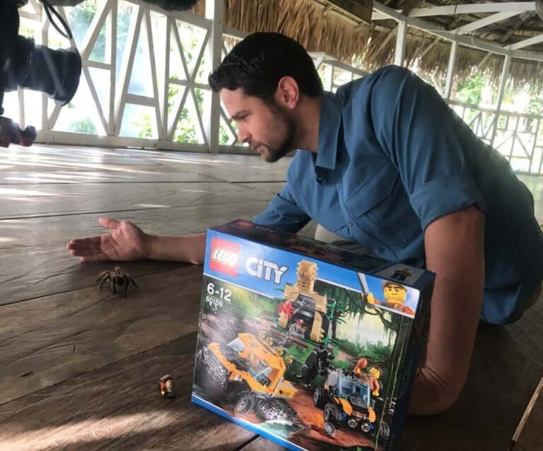 A man sitting on a table