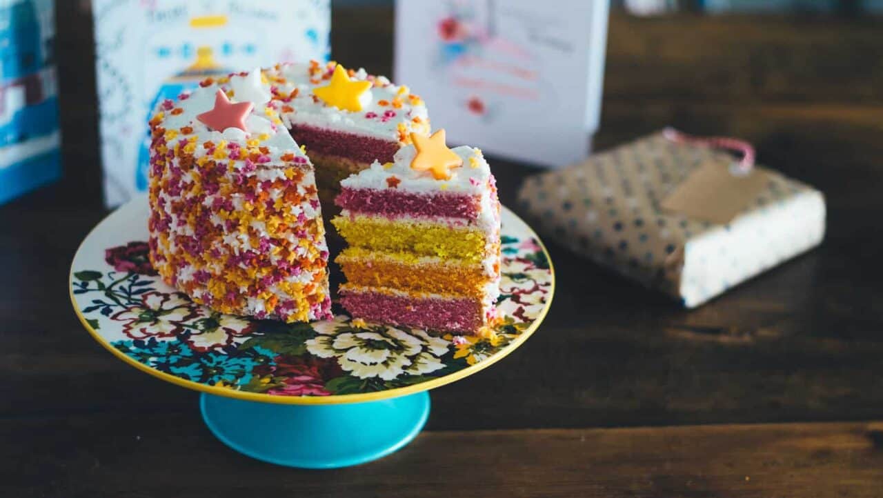 A piece of cake sitting on top of a table