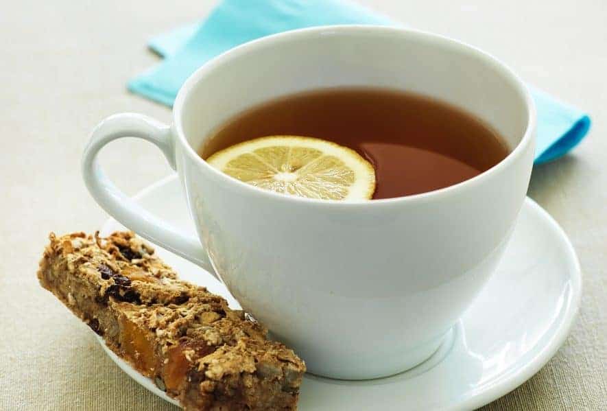 A plate of food and a cup of coffee, with Sugar and Health