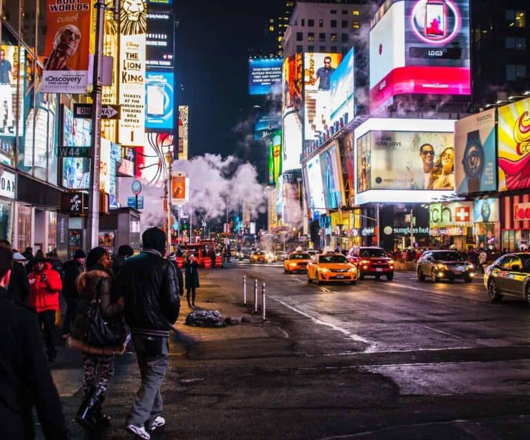 A crowded city street