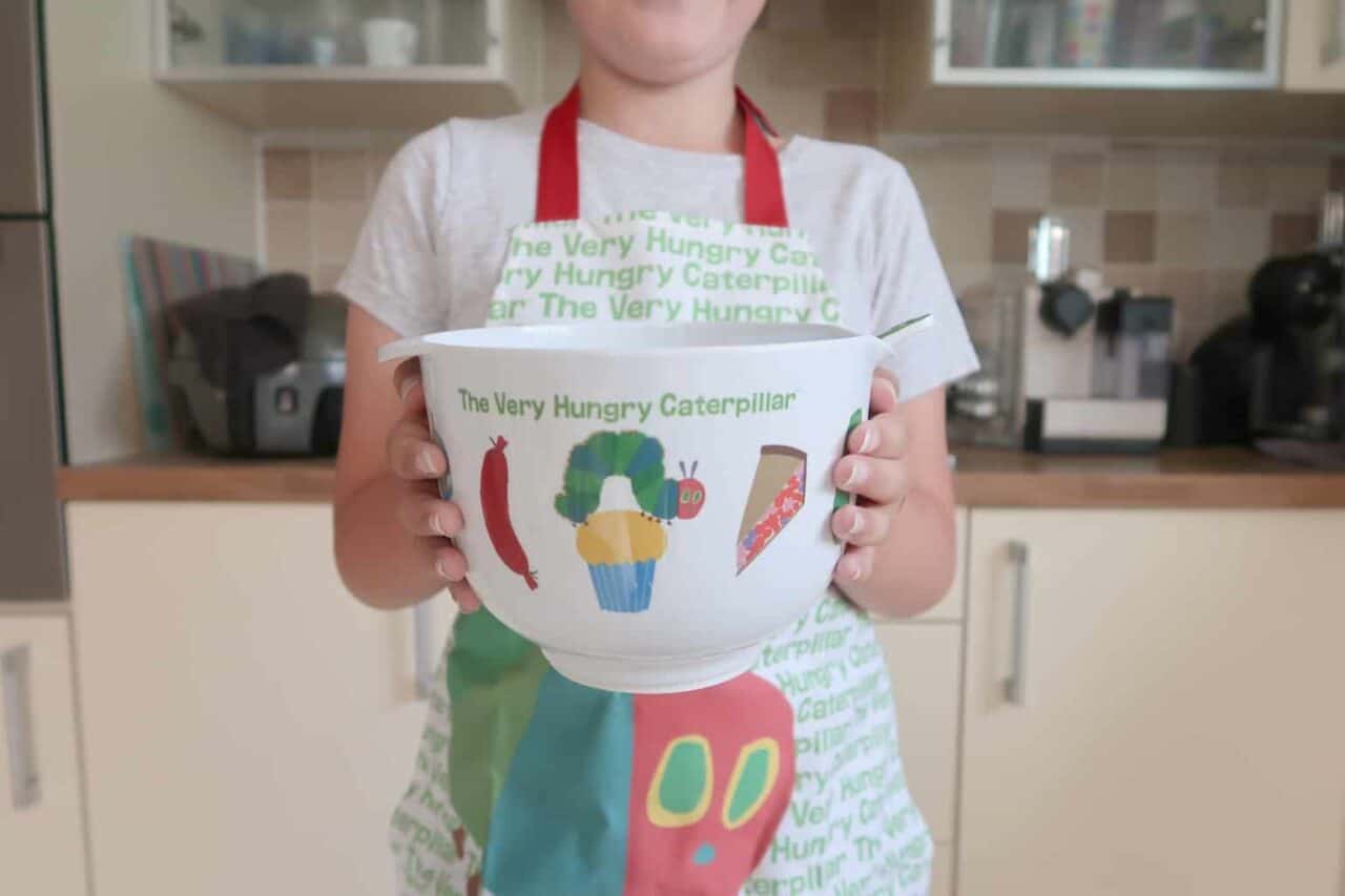 A baby in a kitchen