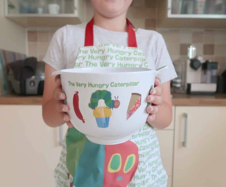 A baby in a kitchen