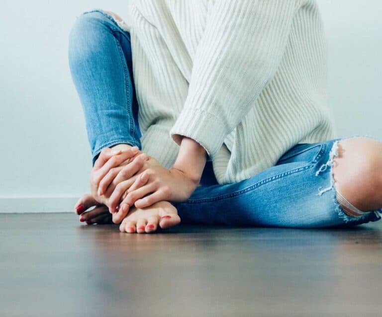 A person sitting on the floor