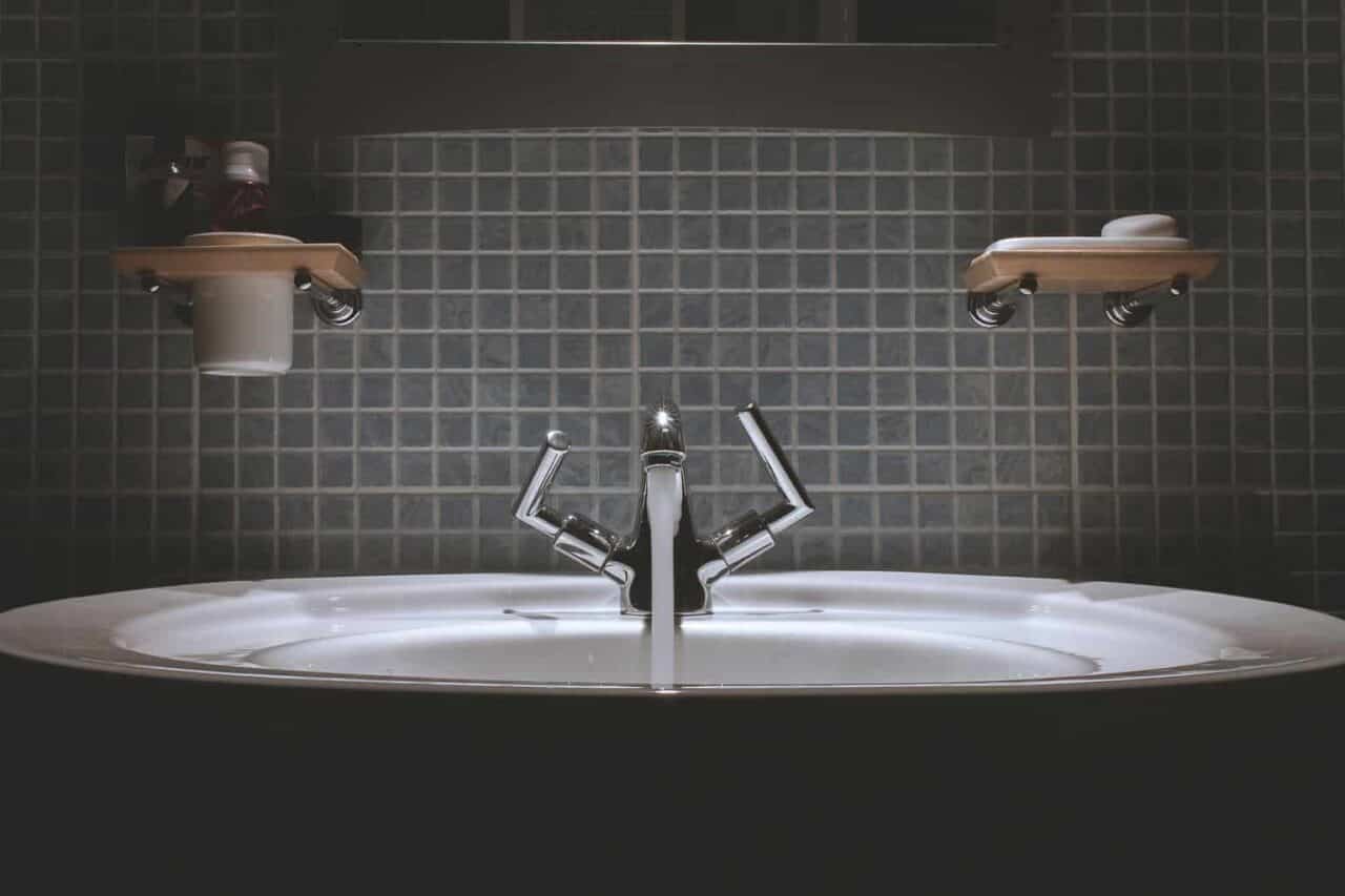 A close up of a sink