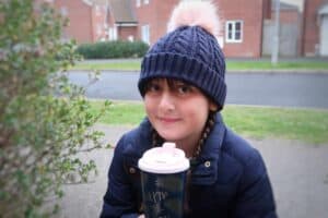 A boy wearing a hat