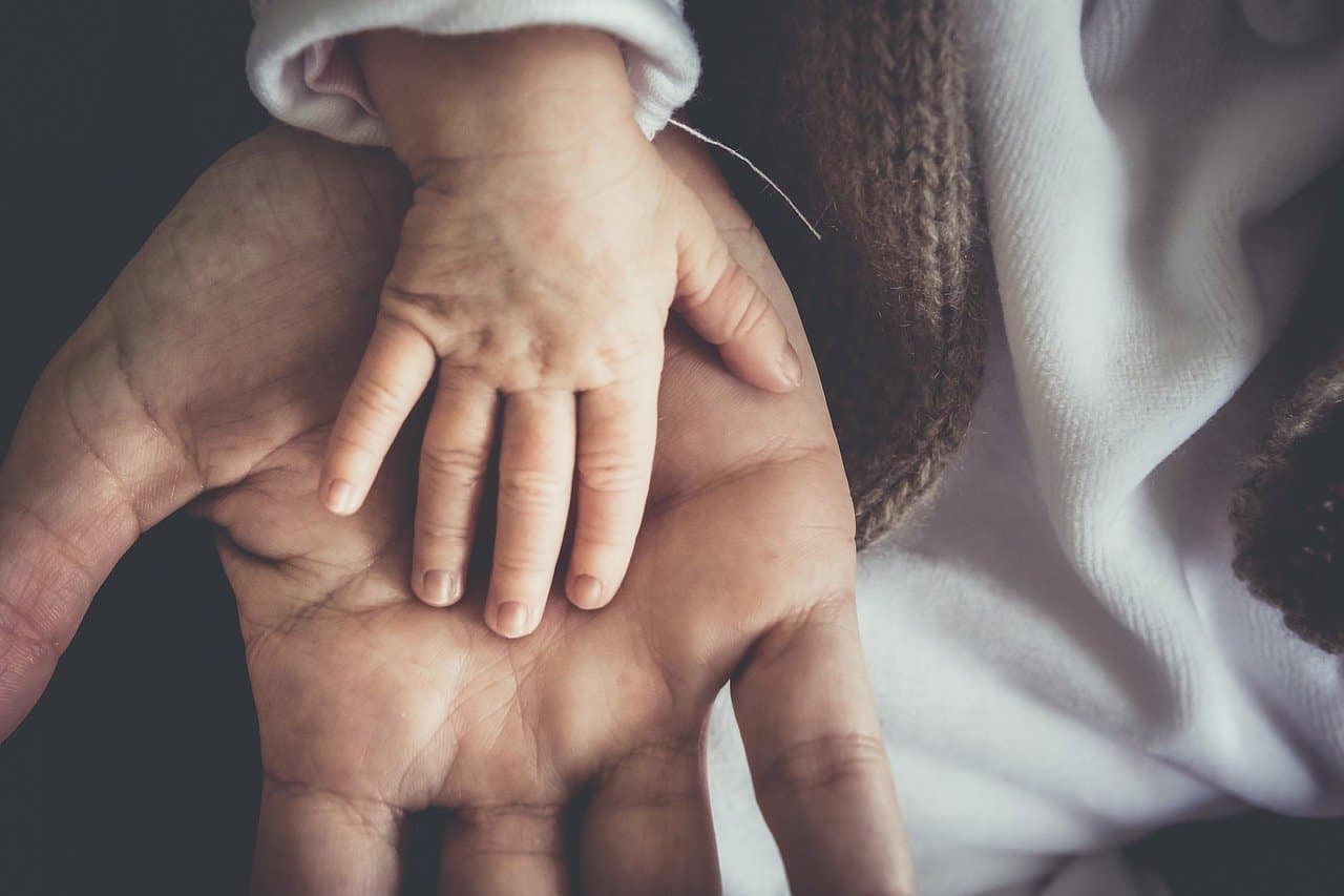 A close up of a hand