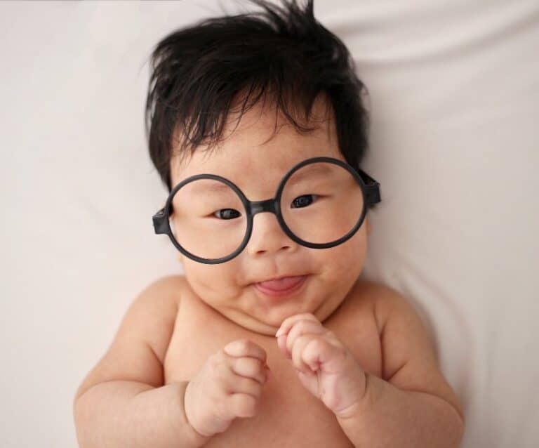 A person holding a baby