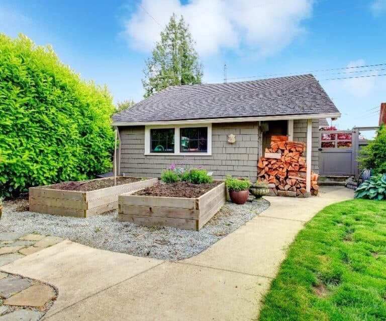 A small house in a garden