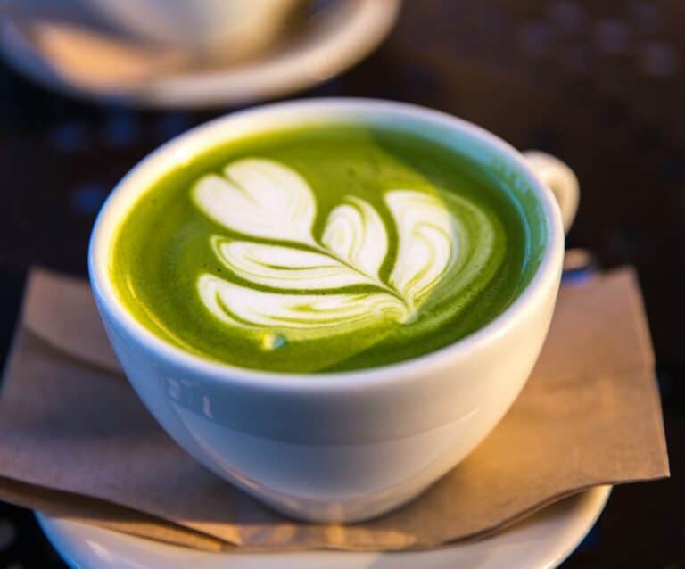 A cup of coffee on a table