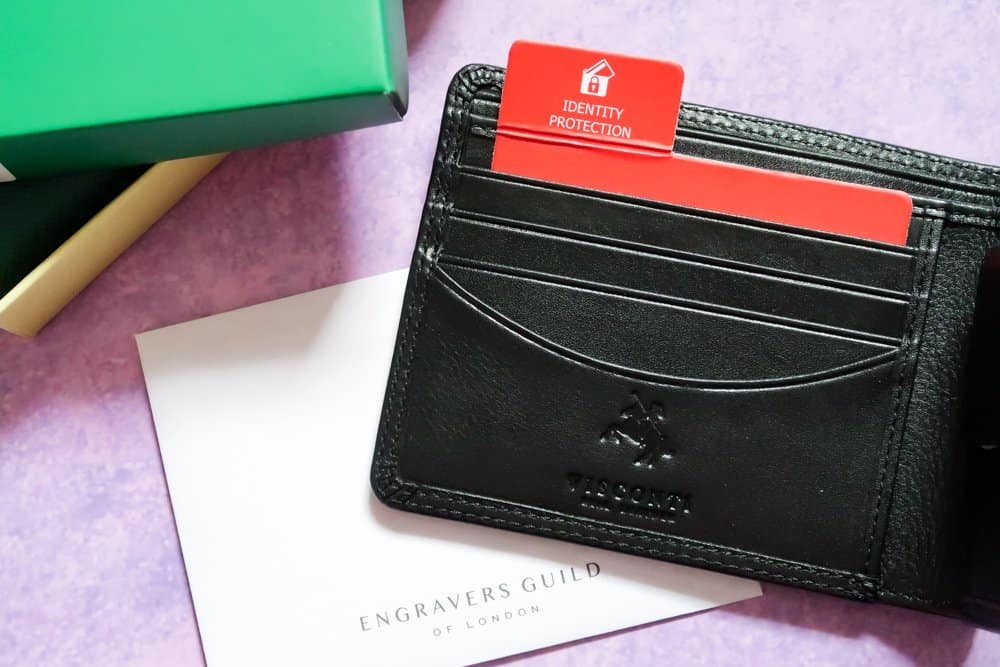 classic leather personalised wallet