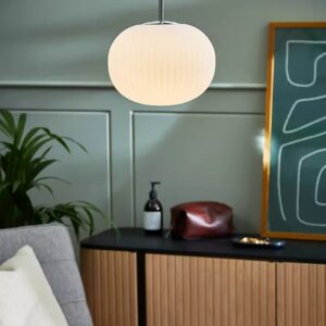 Home Lighting Trends: John Lewis & Partners Pleated Glass Globe Ceiling Light