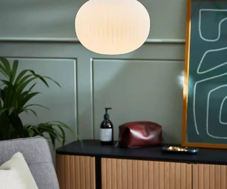 Home Lighting Trends: John Lewis & Partners Pleated Glass Globe Ceiling Light