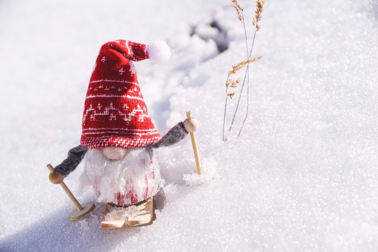 dwarf gnome on snow