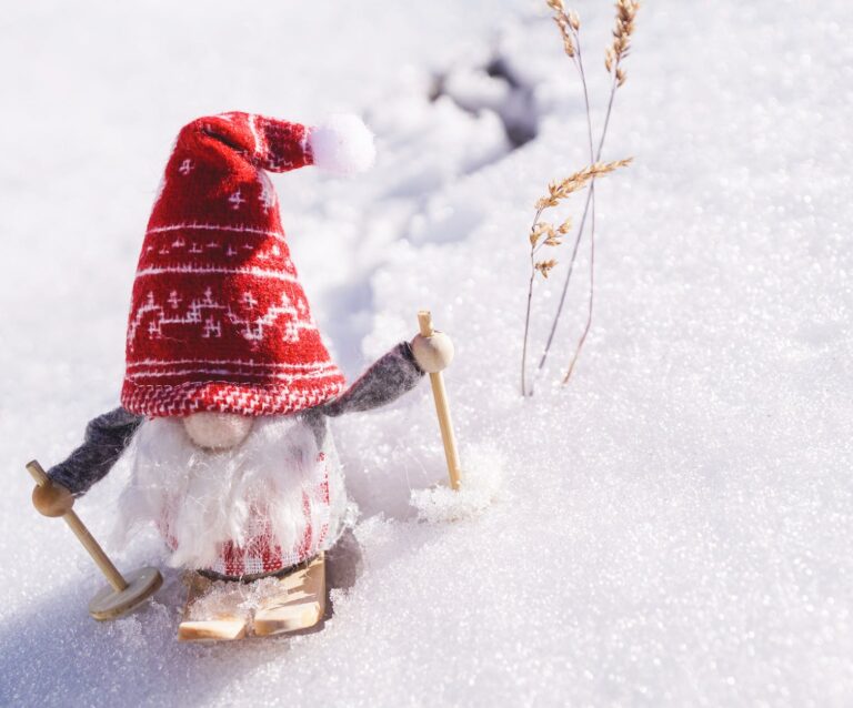 dwarf gnome on snow