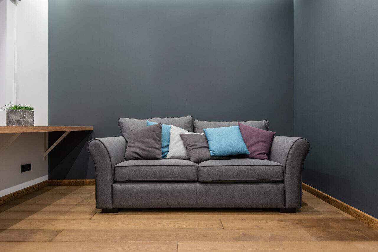 comfortable couch in light room