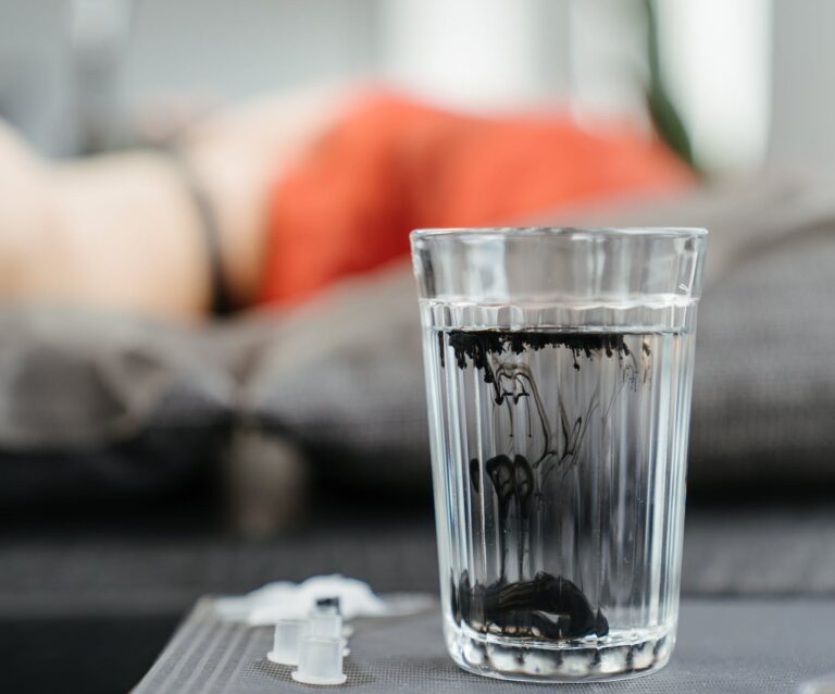 clear drinking glass with water