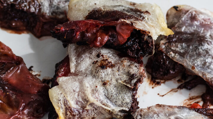 Image for Air Fried Chocolate Strawberry Rice Paper Dumplings
