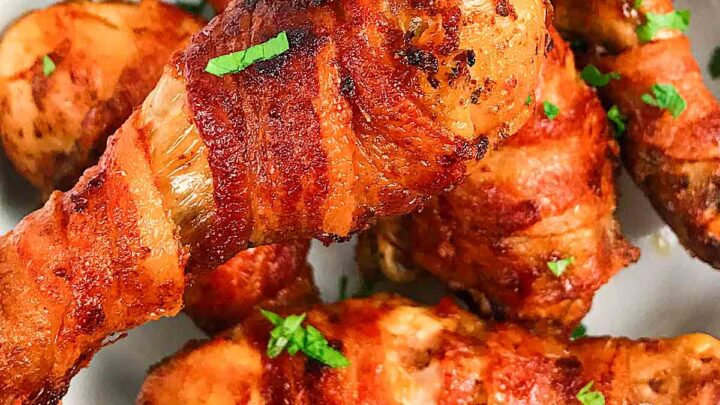 Image for Air fryer bacon wrapped drumsticks