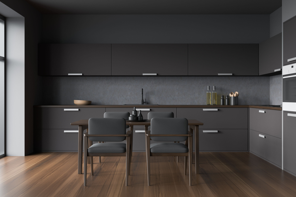 Creating a Luxurious Feel with Dark Kitchen Cabinets and Metallic Accents