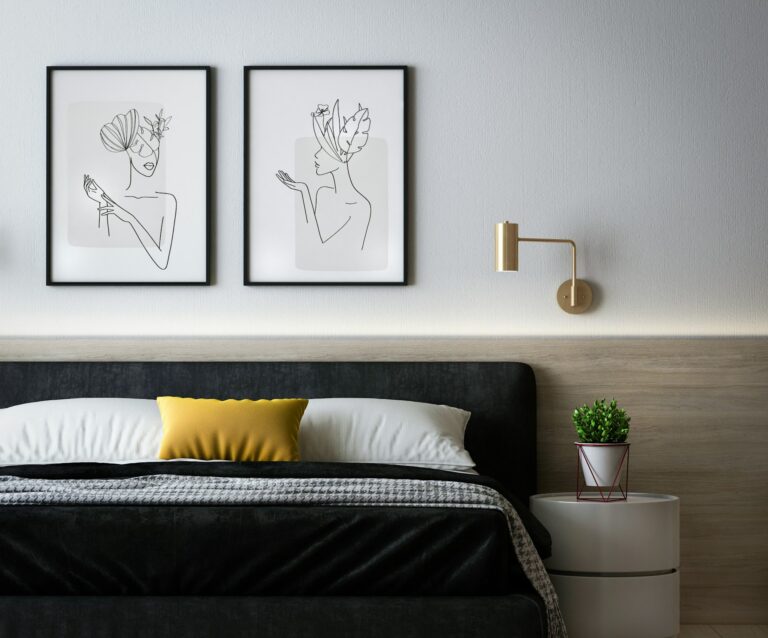How to Style Your Space with Black and White Paintings